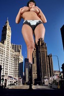 giantess collage black_hair large_breasts sky point_of_view looking_at_viewer covering_breasts ala_passtel