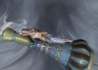 clothed bottle shrunken_woman genie genie_lamp