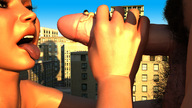 giantess city giant penis man blowjob trapped sky sunny digital_render