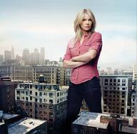 giantess collage city blonde clothed jeans top looking_at_viewer crossed_arms andrea_roth