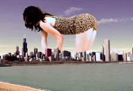 collage city mega black_hair water crawling