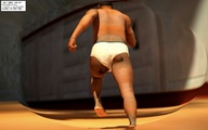 story shrunken_men jessi_and_vicky running_away tiny_mk digital_render