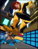 drawing giantess crush manga mega destruction anime giganta foot_crush muscles wonder_woman leotard jumpsuit dc_comics