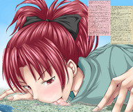 drawing giantess vore giga city color destruction ochiko_terada nose mahou_shoujo_madoka_magica sakura_kyouko nasal_vore