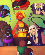 drawing giantess vore furry cat color butt_crush breast_crush shrunken_men sheela point_of_view phoenix roxzy_rocket lyn elinette roxzy