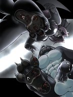 breasts pussy feet furry dragoness dragon cum penis rampage blood smiling couple paws foot_crush muscles looking_down testicles looking_at_viewer looking_at_tiny scrotum