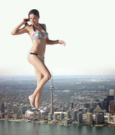 collage mega black_hair swimsuit ponytail tower adriana_lima tolik wet_hair