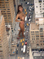 giantess collage city barefoot asian streets vehicles looking_up looking_at_viewer in_street vogelfd
