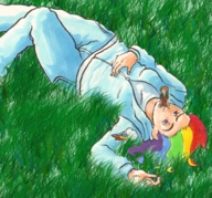 drawing vore color shrunken_woman my_little_pony rainbow_dash apple_jack humanized_pony