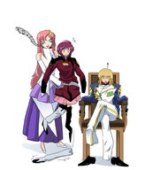 drawing color handheld shrunken lacus uniform shrunken_woman gundam_seed_destiny lunamaria cagali song