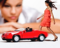 collage brunette multiple_sizes shrunken_woman shrunken_man vehicles