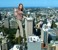 giantess collage city blonde helicopter sandals skyscraper curly_hair jenna_fischer