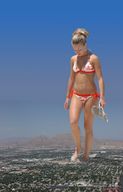giantess collage feet blonde swimsuit destruction barefoot looking_down hedin suburbs