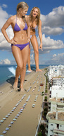 collage city blonde swimsuit beach multiple_giantesses ocean wet wonderslug sand people clouds sky sunny holiday_resort hotels samara_weaving tiffany_selby