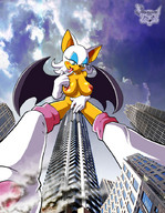breasts drawing arguswulfe wings city mega color anime sonic_the_hedgehog rouge_the_bat