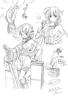 drawing crush city monochrome sword translate_me japanese_text me