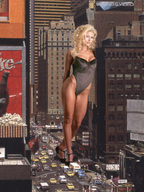 collage city blonde traffic looking_at_viewer