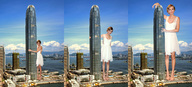 giantess city brunette celebrity skyscraper growth_sequence clouds sky white_dress docop taylor_swift