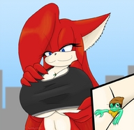 breasts giantess furry color huge_breasts belly angelthecatgirl between_breasts