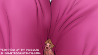 drawing crush size_difference comic color butt swimsuit finger butt_crush pogojo shrunken_men hand torture giantess_katelyn entrapment body_exploration ass_slap emi_eri