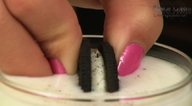 vore milk hand giantess_katelyn shrunken_woman screen_shot manicure midnight_goddess oreo