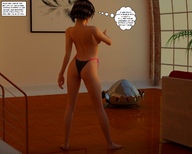 black_hair butt story shrunken_men legs jessi_and_vicky ufo behind_view tiny_mk digital_render