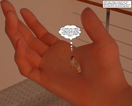 handheld finger story shrunken_men hand captured jessi_and_vicky tiny_mk digital_render
