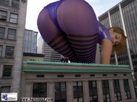 giantess collage city butt bending_over people buttman behind_view