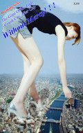 giantess crush collage city destruction skirt high_heels brunette bending_over reaching river chinese black_top sjw bridges