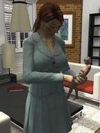giantess nude blonde handheld brunette short_hair shrunken_woman poking digital_render