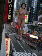 giantess collage city swimsuit waving crowds ad_signs