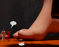 giantess crush feet barefoot story shrunken_men foot_crush shrunken_people shrunken_woman giantesses jessi_and_vicky under_foot jessi vicky mike tiny_mk digital_render