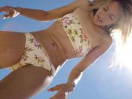 blonde swimsuit outdoors sky sunny point_of_view