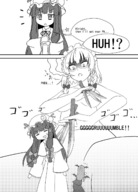 drawing giantess nude manga large_breasts destruction touhou story english giant_sakuyas_adventure