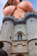 breasts collage looking_down point_of_view gradiusgadwin giantess_nadine rhode_castle greece