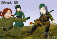 drawing color boots uniform vehicles army_giantesses small_army giant_ss