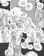drawing crush nude feet vore comic mamabliss monochrome long_hair barefoot soles topless shrunken_men foot_crush worship teasing cruel between_feet