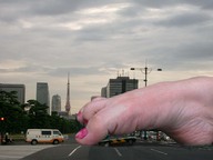 collage city vehicles big_toe manicure road giantess_feet blocking