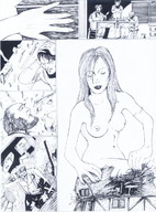drawing giantess crush nude vore monochrome destruction barefoot marcos_snowbell village cruel people massacre