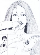 drawing giantess crush nude vore monochrome destruction barefoot village cruel people massacre