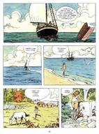 drawing comic color ocean story gullivera land ships horses milo_manara
