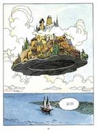 drawing comic color ocean story gullivera ships milo_manara flying_village