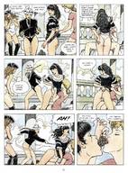 drawing comic color story lesbians gullivera milo_manara whipping