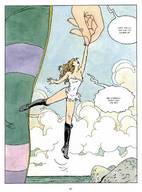 drawing giantess comic color giant story shrunken_woman dangle gullivera between_fingers milo_manara