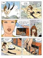 drawing giantess comic color giant story shrunken_woman cage captured gullivera milo_manara