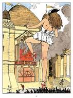drawing giantess comic color castle story pee fire queen gullivera milo_manara