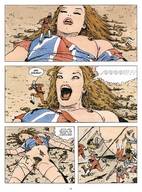 drawing giantess pussy comic color pubic_hair story bondage gullivera milo_manara struggling awakening makeshift_clothing