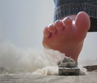 giantess collage feet mega soles jeans military tank unknown_artist foot_crush nail_polish soldiers giantess_feet imminent_crush