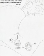 breasts drawing monochrome anime huge_breasts hinata_hyuga naruto_(series)