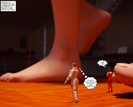 giantess jessica alien soles victoria story shrunken_people jessi_and_vicky under_foot tiny_mk digital_render